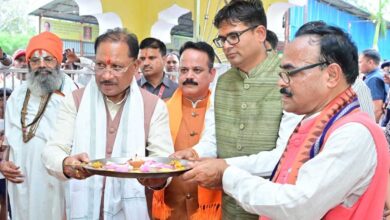 मुख्यमंत्री  साय ने भिखमपुरा के पंचमुखी सिद्ध हनुमान मंदिर में की पूजा-अर्चना