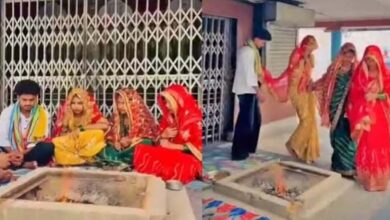 अमरोहा में तीन बहनों ने एक ही युवक से रचाई शादी, वीडियो वायरल होने से मचा बवाल