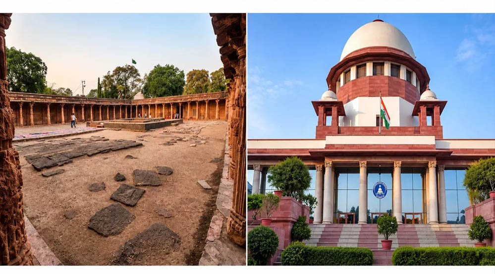 धार भोजशाला विवाद पहुंचा सुप्रीम कोर्ट, मुस्लिम पक्ष बोला- जुमे की नमाज के लिए तय जमीन बहुत दूर धार भोजशाला विवाद पहुंचा सुप्रीम कोर्ट, मुस्लिम पक्ष बोला- जुमे की नमाज के लिए तय जमीन बहुत दूर