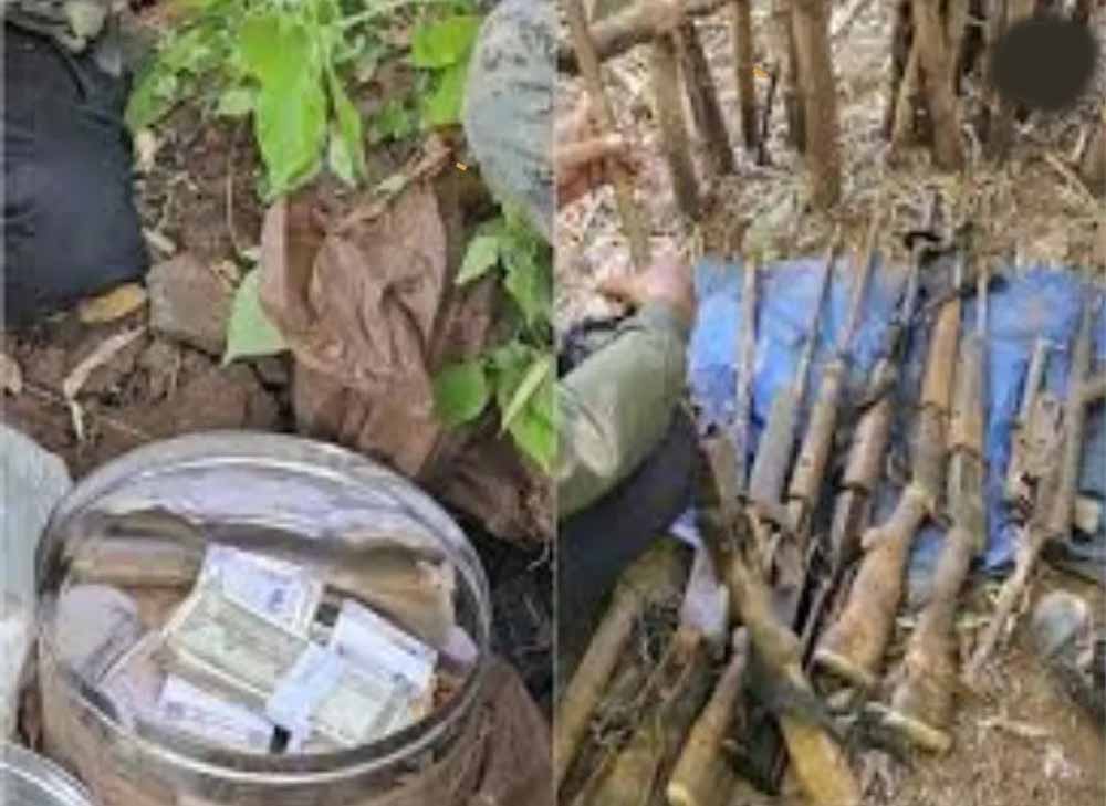 बीजापुर-नारायणपुर सीमा पर सुरक्षा बलों को बड़ी सफलता, जंगल से मिला नक्सलियों का डंप