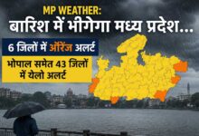 MP Weather: मध्य प्रदेश में फिर बारिश का अलर्ट, 6 जिलों में ऑरेंज और भोपाल समेत 43 जिलों में येलो अलर्ट