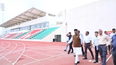 महिला एशियन चैंपियनशिप की तैयारियों को लेकर मंत्री सारंग नाथुबरखेड़ा अंतरराष्ट्रीय स्पोर्ट्स कॉम्पलेक्स का किया निरीक्षण महिला एशियन चैंपियनशिप की तैयारियों को लेकर मंत्री सारंग नाथुबरखेड़ा अंतरराष्ट्रीय स्पोर्ट्स कॉम्पलेक्स का किया निरीक्षण