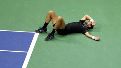 US Open 2026 में बड़ा उलटफेर, 20 साल बाद पहली बार ग्रैंड स्लैम के पहले दौर में हारे जोकोविक US Open 2026 में बड़ा उलटफेर, 20 साल बाद पहली बार ग्रैंड स्लैम के पहले दौर में हारे जोकोविक
