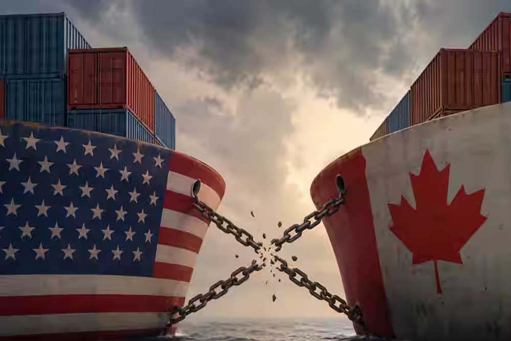 US-Canada Trade War: ट्रंप के 50% टैरिफ का कनाडा ने दिया जवाब, PM कार्नी ने किया डॉलर-टू-डॉलर टैक्स का ऐलान US-Canada Trade War: ट्रंप के 50% टैरिफ का कनाडा ने दिया जवाब, PM कार्नी ने किया डॉलर-टू-डॉलर टैक्स का ऐलान