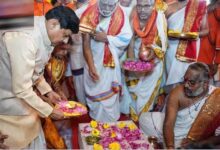 ओंकारेश्वर पहुंचे CM मोहन यादव, सपत्नीक किए ज्योतिर्लिंग दर्शन; 2200 करोड़ के पंचायतन मंदिर का शिलान्यास