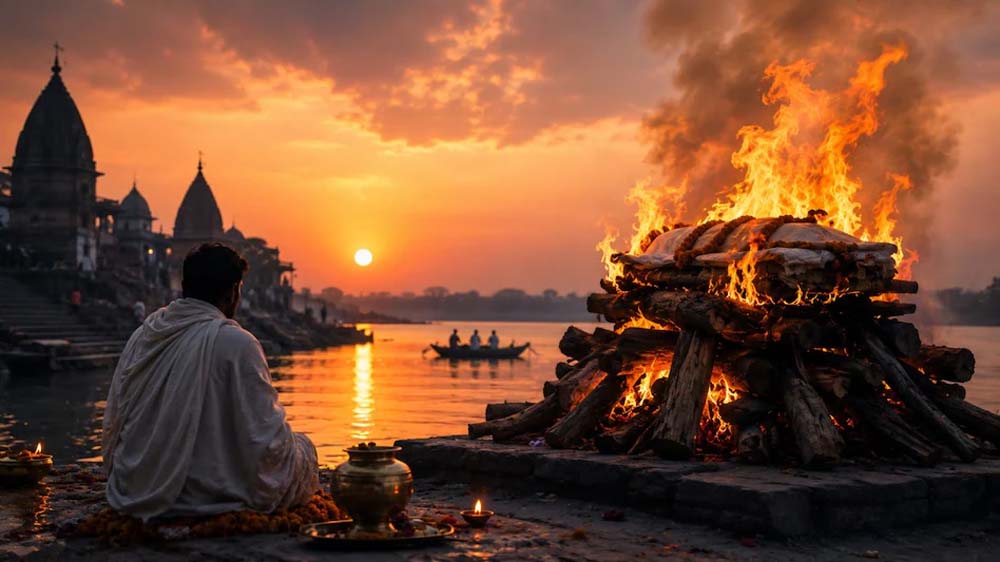 गरुड़ पुराण में सूर्यास्त बाद अंतिम संस्कार वर्जित, जानें धार्मिक मान्यता गरुड़ पुराण में सूर्यास्त बाद अंतिम संस्कार वर्जित, जानें धार्मिक मान्यता