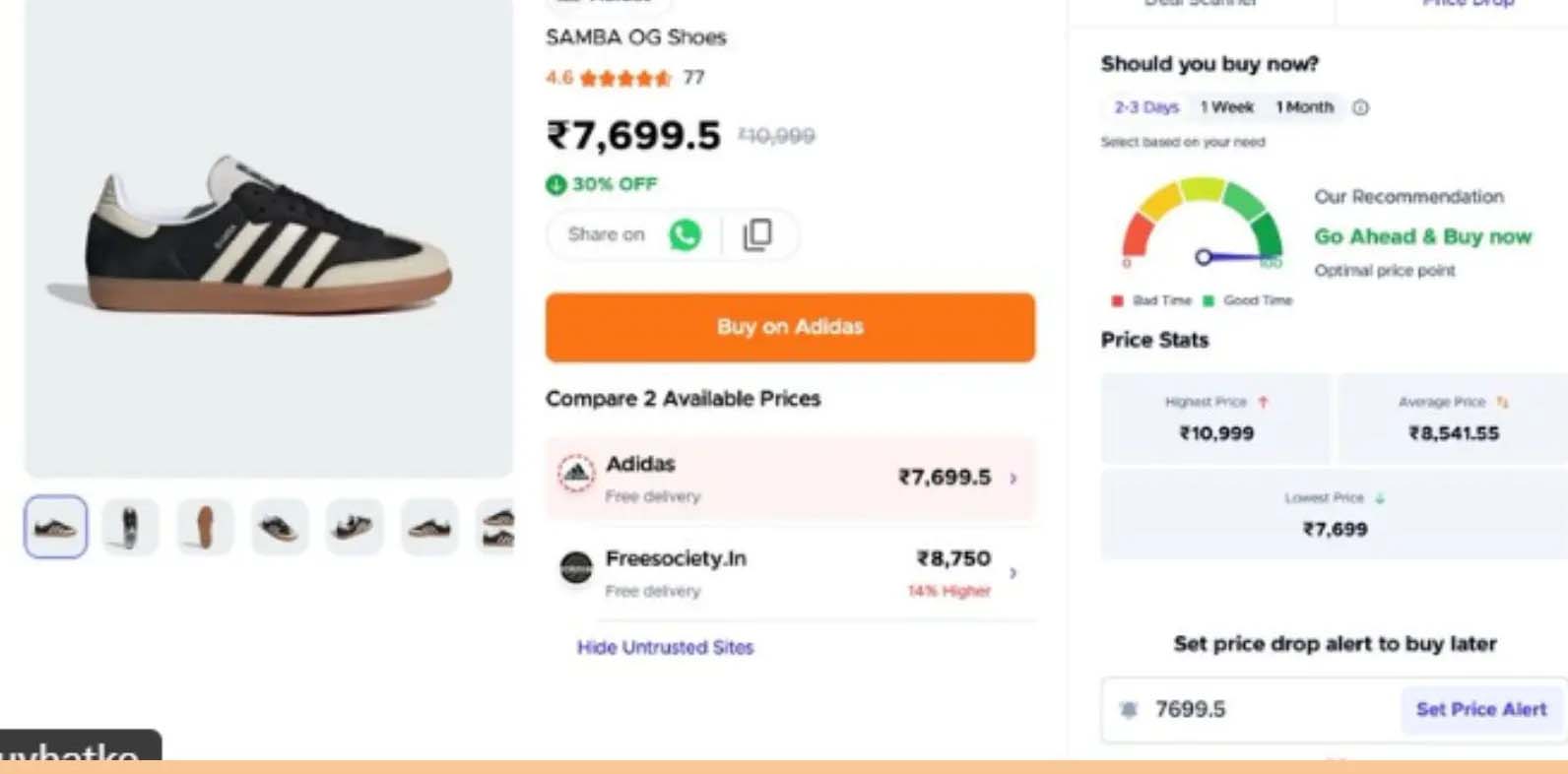 Adidas Samba OG पर बंपर डिस्काउंट, ₹10,999 वाले स्नीकर्स ₹7,699 में मिल रहे Adidas Samba OG पर बंपर डिस्काउंट, ₹10,999 वाले स्नीकर्स ₹7,699 में मिल रहे