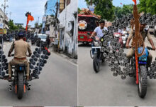 बाइक में 1-2 नहीं लगे थे 500 हॉर्न! पुलिस ने लिया एक्शन, Video हुआ वायरल