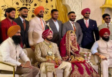 सुर्ख लाल जोड़े में दुल्हन बनीं एक्ट्रेस: गुरुद्वारे में क्रिकेटर संग गुपचुप रचाई शादी, बाराती बने Arshdeep Singh
