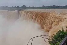 इंद्रावती नदी उफान पर, चित्रकोट जलप्रपात का दिखा अद्भुत और मनमोहक नजारा