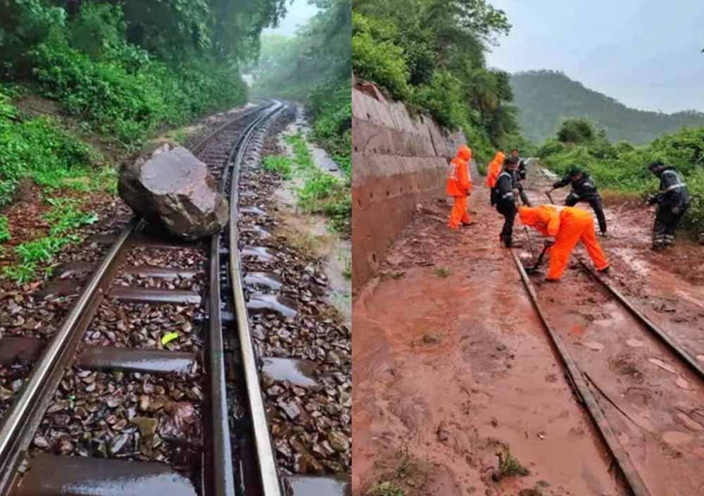 बस्तर रेल मार्ग पर लैंडस्लाइड का खतरा, सुरक्षा के लिए ट्रेनों की स्पीड कम