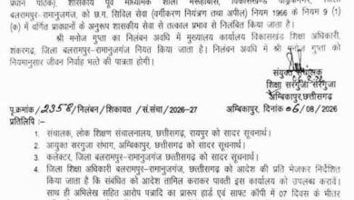 CG में प्रधान पाठक निलंबित, बच्चे को फीडिंग कराते समय छिपकर देखने के गंभीर आरोप