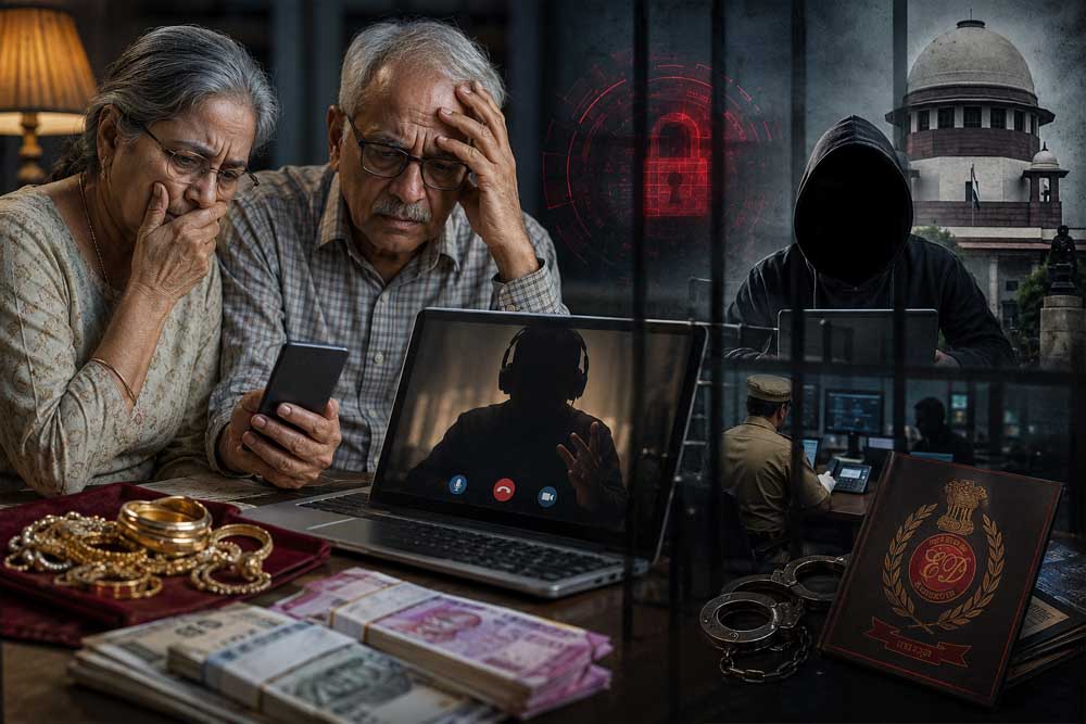 भोपाल में 97 दिन का डिजिटल अरेस्ट, ED-सुप्रीम कोर्ट का डर दिखाकर दंपती से ऐंठे 22 लाख