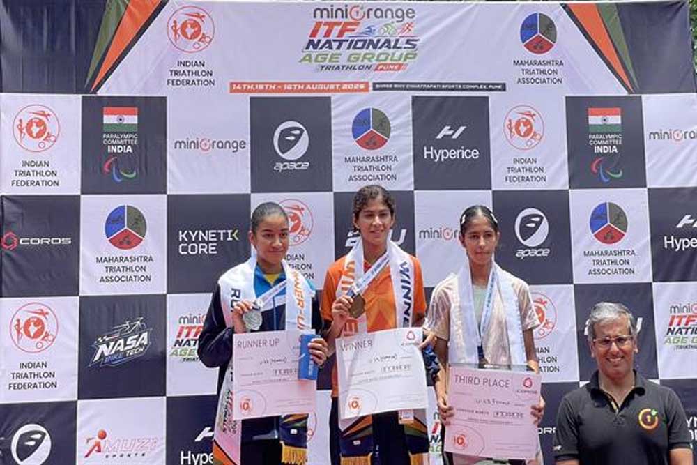 पुणे में मध्यप्रदेश के ट्रायथलॉन खिलाड़ियों का शानदार प्रदर्शन पुणे में मध्यप्रदेश के ट्रायथलॉन खिलाड़ियों का शानदार प्रदर्शन