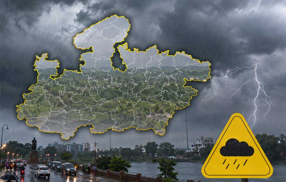 MP में फिर बिगड़ा मौसम, सभी जिलों में बारिश का येलो अलर्ट; IMD की चेतावनी