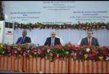 मुख्य न्यायाधिपति रमेश सिन्हा ने दुर्ग में नवीन न्यायालय भवन के निर्माण हेतु किया भूमिपूजन