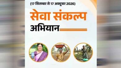 प्रदेशभर में 17 सितम्बर से एक माह तक चलेगा सेवा संकल्प अभियान