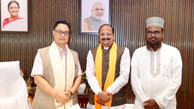 अल्पसंख्यक कार्य मंत्री माननीय किरेन रिजीजू जी से मिर्ज़ा एजाज़ बेग ने की सौजन्य भेंट