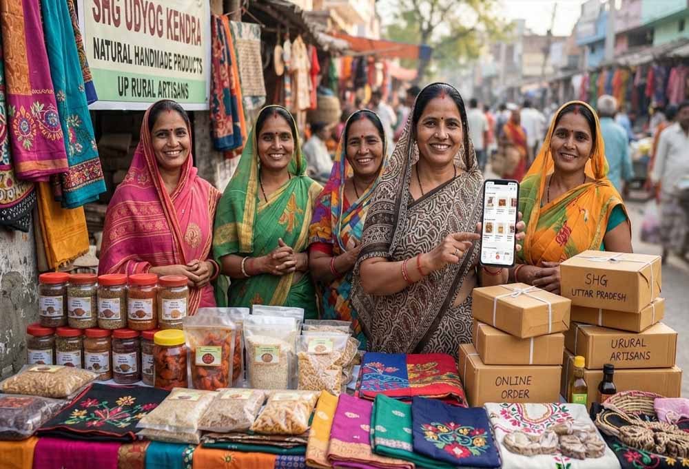 ग्लोबल मार्केट में दिग्गज कंपनियों को टक्कर देंगी यूपी की दीदियां, 3 हजार से ज्यादा उत्पाद पहुंचेंगे दुनिया तक ग्लोबल मार्केट में दिग्गज कंपनियों को टक्कर देंगी यूपी की दीदियां, 3 हजार से ज्यादा उत्पाद पहुंचेंगे दुनिया तक