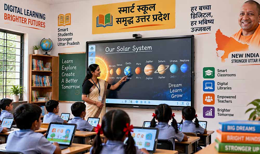 यूपी के सरकारी स्कूलों में डिजिटल शिक्षा को नया आयाम, 14,429 स्कूल बनेंगे स्मार्ट यूपी के सरकारी स्कूलों में डिजिटल शिक्षा को नया आयाम, 14,429 स्कूल बनेंगे स्मार्ट