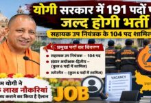 योगी सरकार में 191 पदों पर जल्द होगी भर्ती, सहायक उप नियंत्रक के 104 पद शामिल