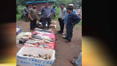 खुले में मछली विक्रय पर नगर पालिका की कार्रवाई, छह दुकानदारों पर 1,500 रुपये जुर्माना