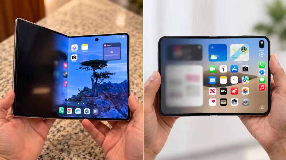 iPhone Duo जैसा फोल्ड इफेक्ट Galaxy Z Fold 8 में दिखा, यूजर ने बनाया शानदार डेमो