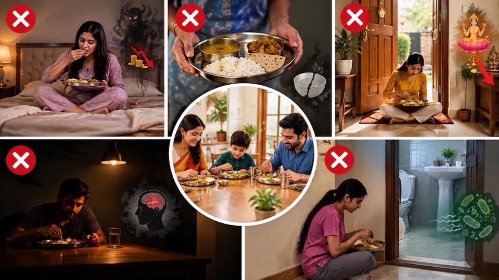 बेड से लेकर दरवाजे तक, इन जगहों पर बैठकर खाना न खाएं, वास्तु में माना गया है अशुभ बेड से लेकर दरवाजे तक, इन जगहों पर बैठकर खाना न खाएं, वास्तु में माना गया है अशुभ