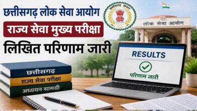 सीजीपीएससी ने राज्य सेवा मुख्य परीक्षा-2025 के परिणाम को लेकर स्थिति की स्पष्ट सीजीपीएससी ने राज्य सेवा मुख्य परीक्षा-2025 के परिणाम को लेकर स्थिति की स्पष्ट