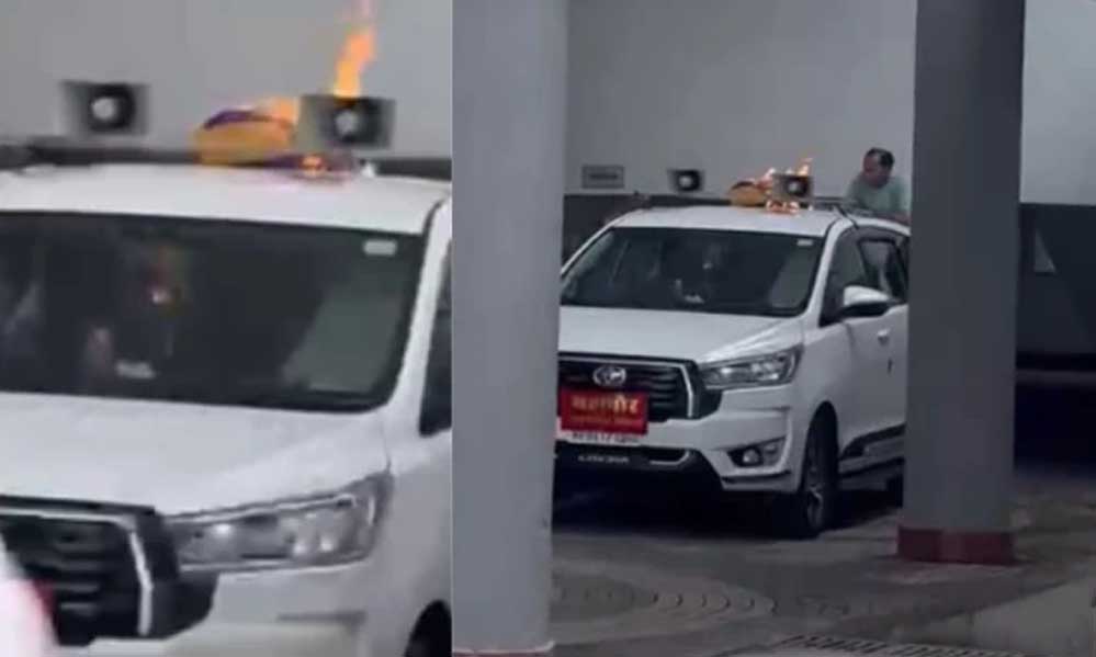 भोपाल में मेयर की कार में आग लगाने की कोशिश! नाराज कर्मचारी ने छत पर जलाए कागज, मचा हड़कंप