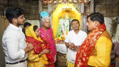 मुख्यमंत्री डॉ. यादव ने प्राचीन रुक्मणी माता मंदिर में किए दर्शन