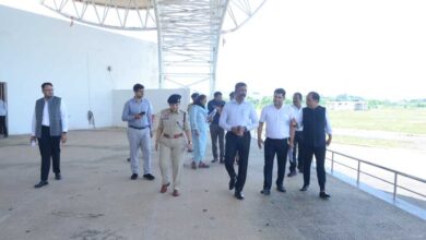 राज्योत्सव स्थल का अधिकारियों ने किया निरीक्षण, तैयारियों एवं व्यवस्थाओं के संबंध में की चर्चा