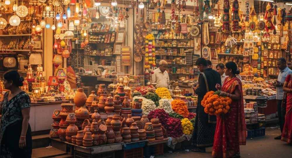 भोपाल में डेढ़ महीने तक चलेगा त्योहारी खरीदारी का दौर, गरबा-दशहरा और दिवाली के लिए बाजार तैयार भोपाल में डेढ़ महीने तक चलेगा त्योहारी खरीदारी का दौर, गरबा-दशहरा और दिवाली के लिए बाजार तैयार