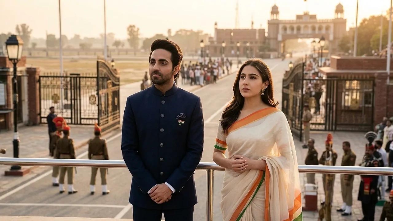 वाघा बॉर्डर पर आतिफ असलम के गाने से दब गई आयुष्मान-सारा की आवाज, वायरल हुआ वीडियो वाघा बॉर्डर पर आतिफ असलम के गाने से दब गई आयुष्मान-सारा की आवाज, वायरल हुआ वीडियो