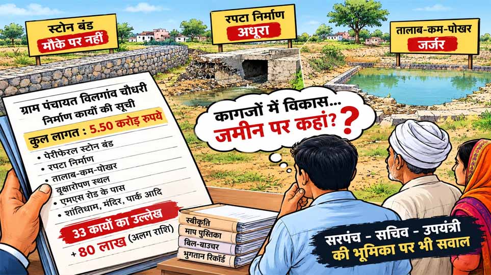 विलगांव चौधरी में 5.50 करोड़ के निर्माण कार्यों की फेहरिस्त, अब जमीन पर हिसाब की दरकार!