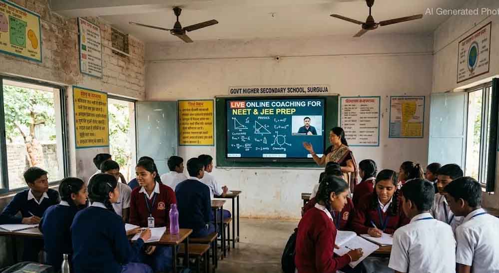 सरगुजा के 35 सरकारी स्कूलों में NEET-JEE की मुफ्त ऑनलाइन कोचिंग, छात्रों को मिलेगा फायदा