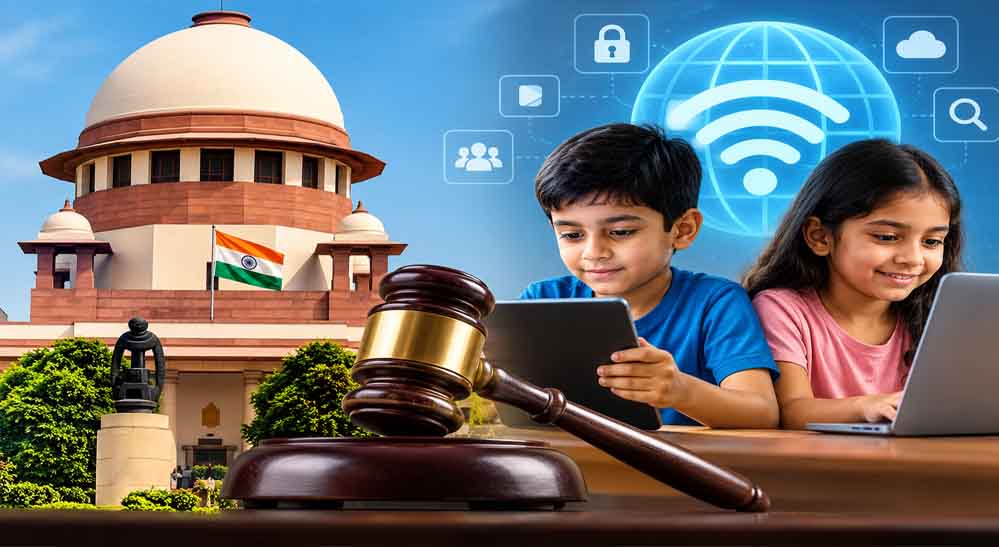 बच्चों के इंटरनेट इस्तेमाल पर पूरी पाबंदी के खिलाफ सुप्रीम कोर्ट, बताया मौलिक अधिकार