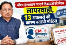 CM हेल्पलाइन शिकायतों में लापरवाही पर सख्ती, PWD के 13 अधिकारियों को नोटिस