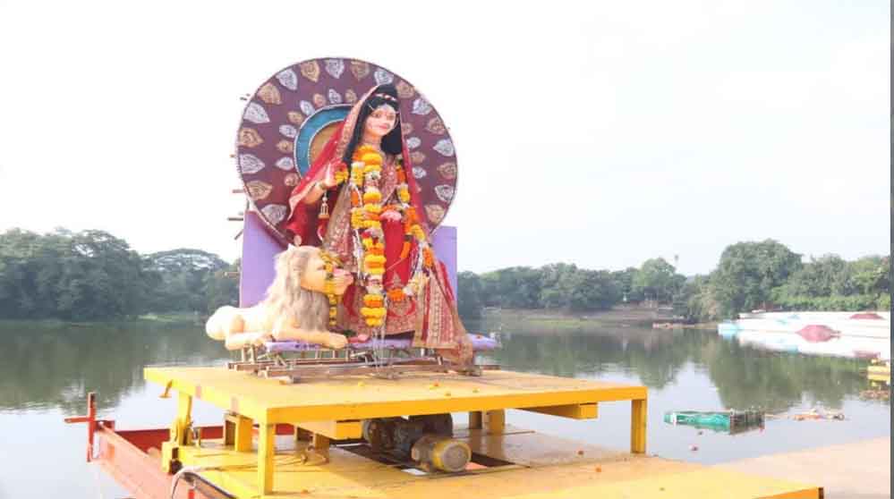 भोपाल में दुर्गा मूर्ति विसर्जन के लिए 7 घाटों पर इंतजाम, क्रेन और गोताखोर तैनात