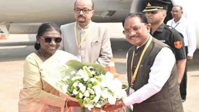 राष्ट्रपति श्रीमती द्रौपदी मुर्मु का छत्तीसगढ़ की पावन धरा पर आत्मीय स्वागत