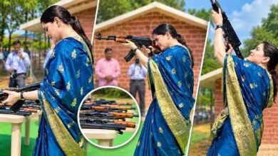 साड़ी पहनकर AK-47 से हवाई फायर करने पर IPS अंकिता शर्मा विवादों में, सरकार ले सकती है संज्ञान