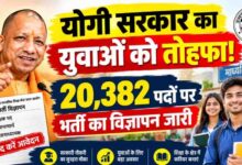 योगी सरकार में युवाओं को अवसर, माध्यमिक विद्यालयों में कुल 20,382 पदों पर भर्ती प्रक्रिया के लिए विज्ञापन जारी