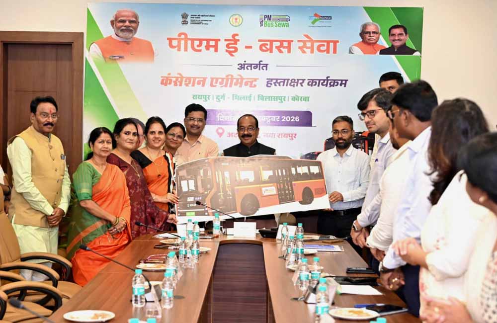 छत्तीसगढ़ में 240 ई-बसों की तैयारी, बिलासपुर और भिलाई में नवंबर से शुरू होगा संचालन