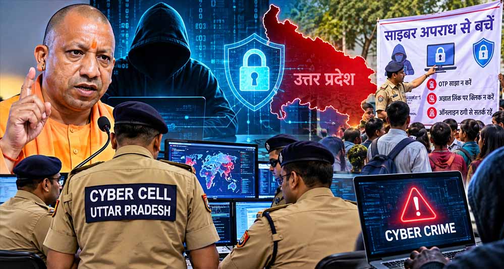 साइबर ठगों पर यूपी पुलिस का डिजिटल वार, ठगी की रकम रोकने की दर राष्ट्रीय औसत से आगे साइबर ठगों पर यूपी पुलिस का डिजिटल वार, ठगी की रकम रोकने की दर राष्ट्रीय औसत से आगे