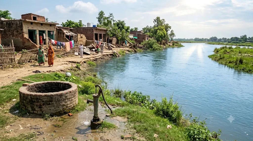 बाढ़ से नुकसान के बीच भूजल स्तर को फायदा, तेज बहाव से साफ हुई गोमती नदी