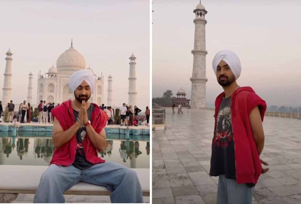 दिलजीत दोसांझ ने किया ताजमहल का दीदार, वीडियो शेयर कर बोले- अरे हुजूर, वाह ताज बोलिए