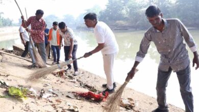 रामपुर आश्रम में जनभागीदारी से चला सेवा संकल्प के साथ स्वच्छता  अभियान