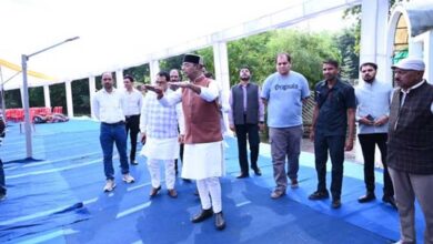 सेवा संकल्प ज्योति यात्रा की तैयारियों को लेकर मंत्री  सारंग ने किया जिला मुख्यालय कार्यक्रम स्थल का दौरा