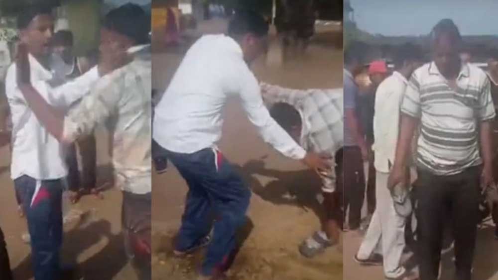 कटनी में सरपंच की दबंगई! ग्रामीण को चप्पलों से पीटा, गाली-गलौज का वीडियो वायरल कटनी में सरपंच की दबंगई! ग्रामीण को चप्पलों से पीटा, गाली-गलौज का वीडियो वायरल