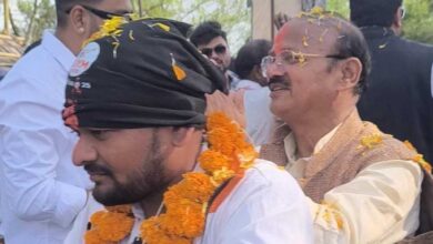 सेवा संकल्प अभियान के तहत बाइक रैली का चंदनघाट में आत्मीय स्वागत